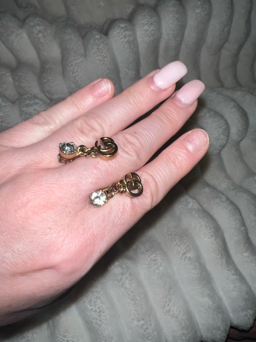 Gold-Tone Dangle Crystal Earrings -